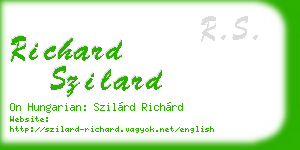 richard szilard business card