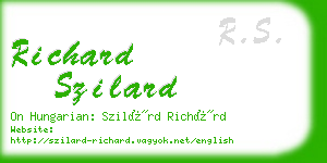 richard szilard business card